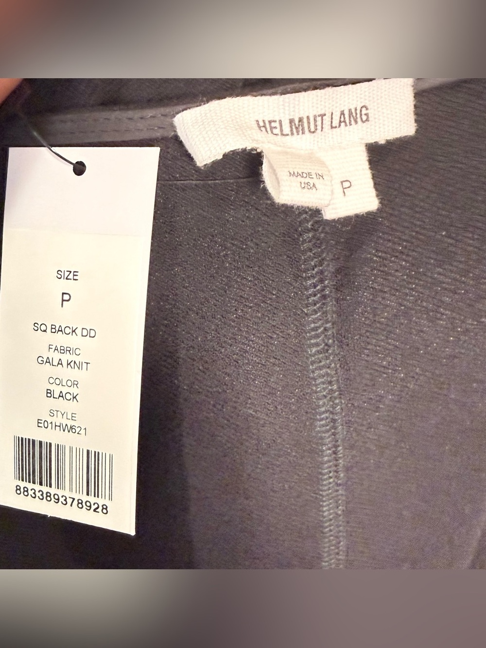 NWT Helmut Lang Gala Knit Cutout Mini Bodycon Dress Black Petite XS - Picture 7 of 9